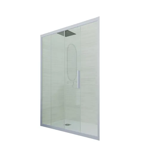 PORTA DOCCIA SCORREVOLE IN PVC KLARGLAS VINTAGE-BLAU 150 CM MOD. DECO - Elegante Duschabtrennung in Vintage Blau für ein stilvolles Badezimmer. Mit einer Breite von 150 cm und aus robustem Glas und PVC gefertigt, sorgt sie für eine ansprechende Optik und Funktionalität.