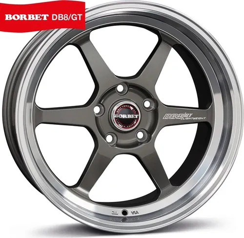 BORBET DESIGN DB8/GT 18 Zoll Alufelge - Stylische 18 Zoll Alufelge im DESIGN DB8/GT mit 9.5J Breite und 5x100 Lochkreis, ideal für sportliche Autos und individuelle Optik.