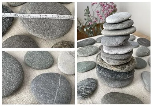 große flache Steine zum Bemalen – ca. 10 cm – Seltene Natursteine aus Alpenflüssen, ideal für Basteln, kreative Deko und DIY-Projekte, glatt und bemalbar mit Acrylfarben und Lackstiften 8