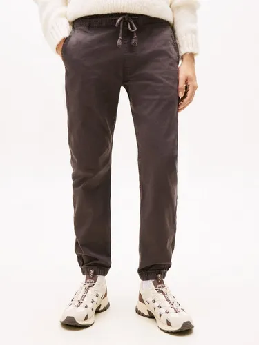 Tommy Jeans Jogger Pants TJM SCANTON COTTON CANVAS grau L - Bequeme Jogger Pants aus Baumwoll-Elasthan-Mischung für optimalen Tragekomfort. Mit elastischem Bund und praktischen Taschen ideal für den lässigen Alltag.