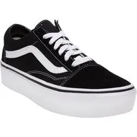 Vans Sneakers "UA Old Skool Platform" Schwarz - 35 - Stylische und bequeme Sneakers aus Canvas und Veloursleder. Mit verstärkter Kappe und rutschhemmender Sohle ideal für den Alltag.
