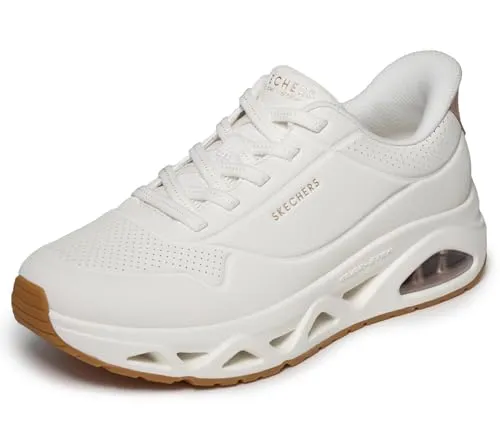 SKECHERS UNO GLIDE STEP GLIDE ON AIR - Weiß - Sportlicher Slip-On Sneaker von Skechers mit innovativer Fersenkonstruktion für einfaches Hineinschlüpfen. Die Glide-Step Laufsohle sorgt für ein federndes Laufgefühl und hohen Tragekomfort im Alltag.