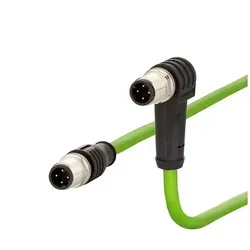 Metz Connect M12 Verbindungsleitung 4-pol D-kodiert - Industrie Ethernet Kabel mit gewinkelt-geradem M12 Stecker, ideal für Automatisierungstechnik. Hohe Flexibilität und beständig gegen Abrieb, UV-Strahlen und Chemikalien.