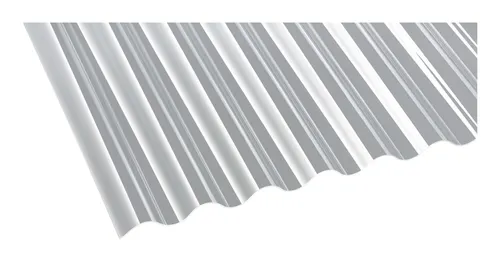 Einsteiger Acryl Profilplatte Glatt Sinus 76/18 - Klar 1045 x 5000 x 1,5 mm - Acrylplatte mit glatter Oberfläche, ideal für kreative Projekte und als langlebiger Baustoff in Bau und Industrie.