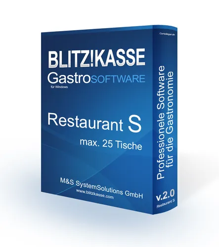 TSE Kassensoftware BlitzKasse 2.0 Gastro'S für Restaurant Bar Imbiss Döner✅