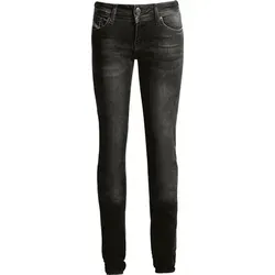 John Doe Betty High XTM Damenjeans, schwarz, Größe 30 - Motorradhosen mit integrierten Protektorentaschen für zusätzlichen Schutz, Slim FIT und mittelhohe Taille für optimalen Tragekomfort.