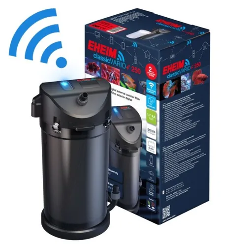 Eheim Außenfilter classic VARIO+e 250 - Der EHEIM classicVARIO+e 250 bietet innovative kabellose Steuerung und eine besonders laufruhige BLDC-Pumpe. Ideal für anspruchsvolle Aquarienliebhaber, die Wert auf Qualität und Flexibilität legen.