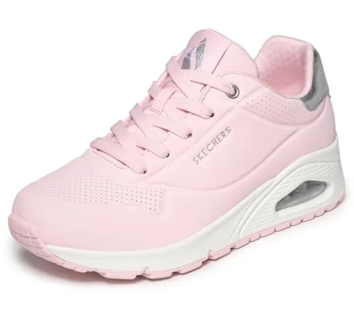 Skechers Damen UNO Golden Air Turnschuhe in Light Pink - Bequeme Skechers Turnschuhe mit luftgepolsterter Sohle für optimalen Tragekomfort. Ideal für den Alltag und sportliche Aktivitäten.