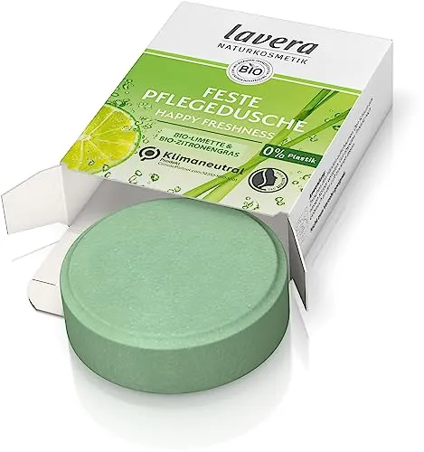 Lavera Feste Pflegedusche Happy Freshnes 50 g - Arzneimittel: Erfrischendes Duschgel für ein belebendes Duscherlebnis, ideal für die tägliche Pflege und Umweltbewusstsein.