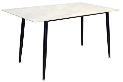 moebel-direkt-online Esstisch mit großer Steinplatte 140x80 cm, Tischplatte aus gesintertem Stein