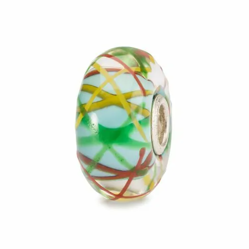 TROLLBEADS Glasbead Wind des Wandels 925 Sterlingsilber TGLBE-20133 - Handgefertigter Glasbead in Rundform aus 925er Sterlingsilber, ideal für Bettelarmbänder oder Halsketten. Verleihen Sie Ihrem Schmuckstück einen individuellen Akzent mit diesem farbenfrohen Design.