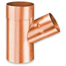 GRÖMO® Kupfer Rohrabzweig 72° Ø76/60, 60951 - Hochwertiges Zubehör für Dachrinnen - Hochwertiger Kupfer Rohrabzweig 72° für die optimale Verbindung von Seitenrohren mit Hauptfallrohren. Zuverlässige Qualität nach DIN EN 612 für eine effiziente Regenwasserableitung.