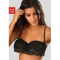 petite fleur gold Büstenhebe mit eleganter Spitze, sexy Dessous, Reizwäsche schwarz 85