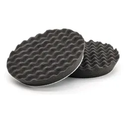 MIRKA GOLDEN FINISH PAD 2 - Polierpad Ø 150mm, schwarz, 2 Stück - Hochwertiges Polierpad mit gewaffelter Oberfläche für optimale Ergebnisse. Ideal für den professionellen Einsatz, sorgt für ein perfektes Finish und reduziert die Oberflächentemperatur.