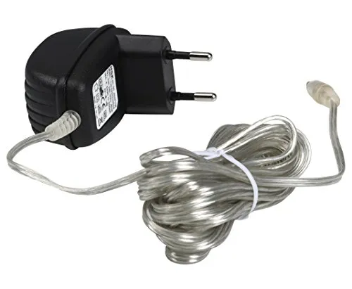 SIKORA TR1 Trafo für LED Weihnachtsdeko - Trafo (4,5V) für 220/230V Hausnetz, ideal für SIKORA LED Schwibbögen und Fensterbilder. Mit extra langer Zuleitung für eine einfache Installation und kein Nachkaufen von Batterien nötig!