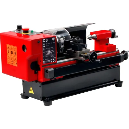 Rotwerk Drehmaschine Mini C0 - Kompakte Metallbearbeitung - Drehmaschinen: Ideal für Modellbauer und Hobbybastler, kompakt und mobil, perfekt für NE-Metalle, Kunststoffe und Stahl bis 400 N/mm² Zugfestigkeit.