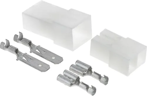 KALI-2502A Fastin-Faston Set 2-polig Flachsteckhülse I Flachstecker 0,75-1,5mm² und passende Gehäuse