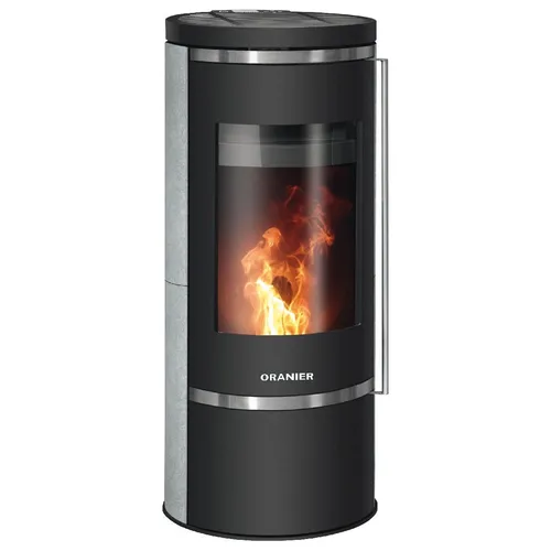Oranier Pelletofen Carus 2.0 - 6 kW aus Speckstein - Kaminofen mit Zulassung für raumluftunabhängigen Betrieb, ideal für effiziente Wärme in modernen Wohnräumen.