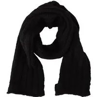 Dolce & Gabbana Black Virgin Wool Tritt Unisexe Châle chauffant