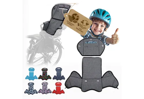 BambiniWelt Fahrradkindersitz Ersatzbezug für Römer Jockey M4 - Hochwertiger Ersatzbezug in meliertem Dunkelgrau, ideal für Kinder von 9 Monaten bis 5 Jahren. Schützt den Sitz und sorgt für Komfort während der Fahrt.