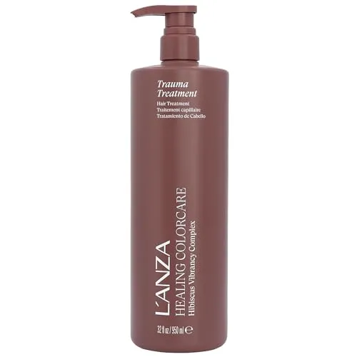 L'ANZA Healing ColorCare Color Preserving Trauma Hair Treatment for Dry Damaged Hair, Eliminates Frizz, and Adds Shine while Styling, With UV and Heat Protection to prevent damage (33.8 Fl Oz)