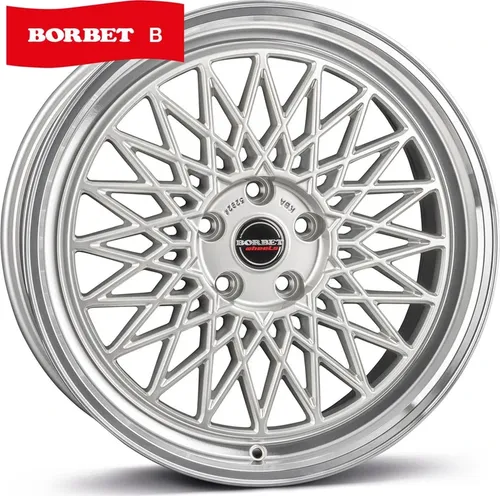 Borbet B Alufelgen 20 Zoll - Schwarz Rim Red - Felgen für sportliche Fahrzeuge, 8.5x20" mit einem eleganten Kreuzspeichen-Design und hoher Traglast von 730 kg.