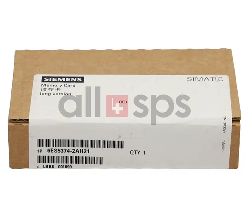 SIMATIC S5 Memory Card 256 KByte RAM 6ES5374-2AH21 - Zuverlässige Speicherkarte für SIMATIC S5 Steuerungen, ideal für den industriellen Einsatz und die Erweiterung Ihrer Automatisierungslösungen.