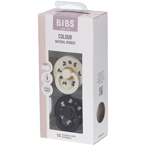 BIBS Studio Duo Holiday Bow Schnuller Ivory/Plum Größe 1 | 0-6 Monate