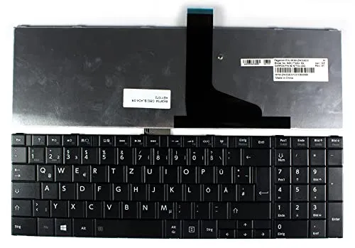 Keyboards4Laptops kompatibel Deutsch Gestaltung Schwarz Windows 8 Laptop Tastatur Ersatz für Toshiba Satellite Pro C850