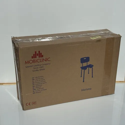 Mobiclinic Duschstuhl Marisma - Höhenverstellbar & U-Form - Dusch- & Badehocker mit sicherem U-Form Design, höhenverstellbar für optimalen Komfort und Unterstützung im Badezimmer.