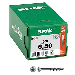 SPAX Universalschrauben T30 Senkkopf WIROX 0191010600505 6 mm x 50 mm, 200 St.
