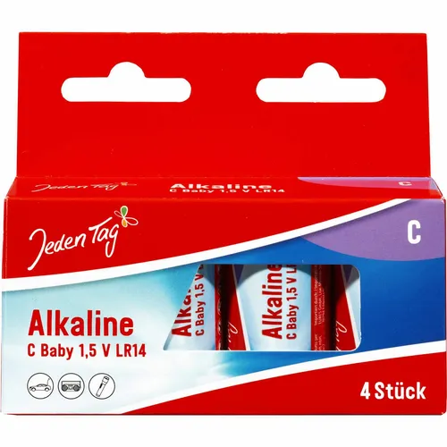 Jeden Tag Alkaline Batterien Baby C,LR14 4Stk