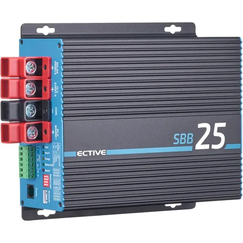 ECTIVE SBB 25 12V auf 24V Ladebooster mit MPPT-Laderegler 25A - Caravan-Zubehör: Effizienter Ladebooster mit MPPT-Laderegler für optimale Batterieaufladung während der Fahrt und Solarladung unterwegs.