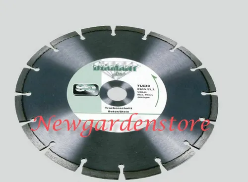 Disco Ersatzklinge Tagliacemento Taglio Muratura Calcestruzzo 66-005 230mm TLE30 - Hochwertige Ersatzklinge für präzise Schnitte, ideal für verschiedene Materialien. Perfekt für Rasenmäher-Zubehör und langlebig im Einsatz.