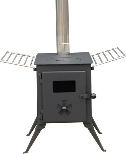 NJ The right choice Feuerstelle FO-07 - Feuerstelle für Garten und Camping, aus robustem Stahl, inklusive Funkenfänger und Rauchrohren für sicheres und gemütliches Feuer.