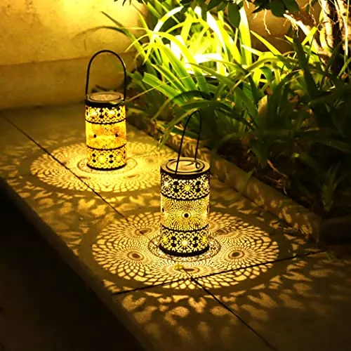 Stück Solarlaterne für Außen, Freekite Solar Lampions Außen Wetterfest, Metall-Laterne mit Boden Stecken, Solarlampen für Garten, Draußen, Gartendeko, Patio, Baum, Camping, Rasen, Geschenk 2