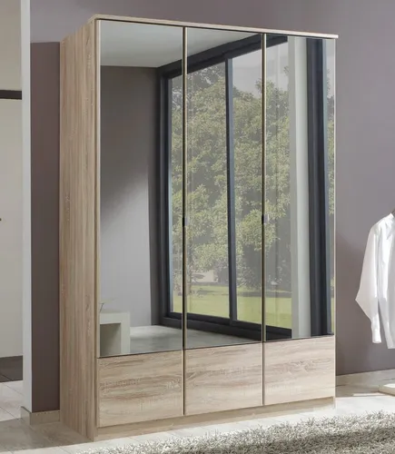 Wimex Kleiderschrank Imago - Kleiderschrank mit dekorativen Spiegeltüren, bietet viel Stauraum und ist in verschiedenen Farben und Breiten erhältlich – ideal für stilvolle Schlafzimmer.