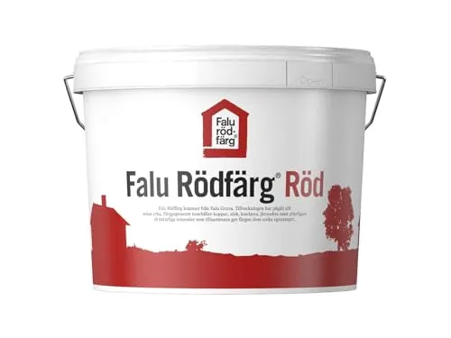 PrintGreen! Falu Rödfärg Rote Schlammfarbe, 10 Liter - Traditionelle schwedische Holzfarbe für sägeraues Holz, dringt tief ein und schützt nachhaltig. Ideal für großflächige Fassadenanstriche.