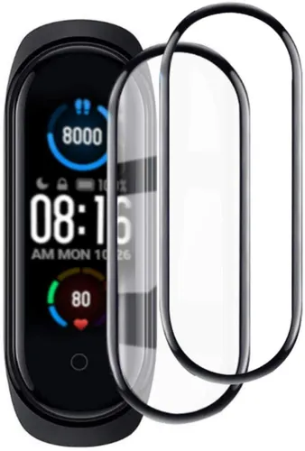 2X 3D Schutzglas für Xiaomi Mi Band 5 / 6 Panzerfolie Display Full Curved 9H
