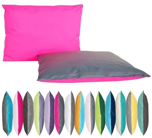 JACK 2-farbiges Wende Outdoor Lounge Kissen 30x50cm Dekokissen inkl. Füllung Wasserfest Sitzkissen Garten Stuhl, Farbe:Anthrazit - Pink