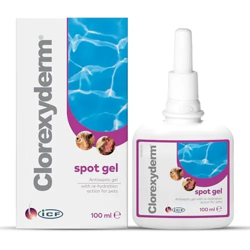 Clorexyderm® Spot Gel für Tiere - Feuchtigkeitsspendendes Gel zur Hautpflege bei Hunden und Katzen. Ideal für die Anwendung auf kleinen Wunden und zur Unterstützung der Hautschutzbarriere.