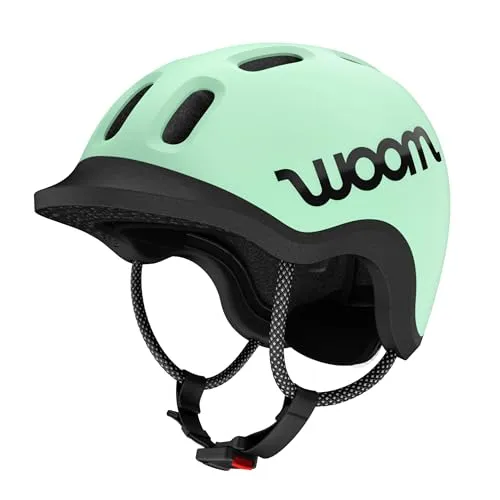 woom Ready Kids' Helmet - Mint, Adjustable & Safe - Fahrradhelme für Kinder, verstellbar und pinch-frei mit reflektierenden Details für optimale Sichtbarkeit beim Radfahren, Scooten und Roller Skaten.