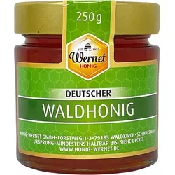 Honig Wernet Deutscher Waldhonig – Traditioneller Imkerhonig aus dem Schwarzwald 250g