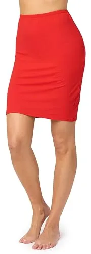 Merry Style Damen Unterrock Petticoat für Röcke MS10-204 (Rot, 3XL)