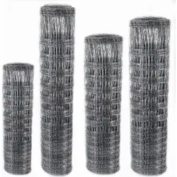 Aquagart Wildzaun 50m - Robuster Forstzaun für Ihre Weide - Zaunelemente, ideal für die Tierhaltung, langlebiges Knotengeflecht aus Stahl mit einer Höhe von 100 cm und einer Gesamtlänge von 50 m, 2 Jahre Herstellergarantie.