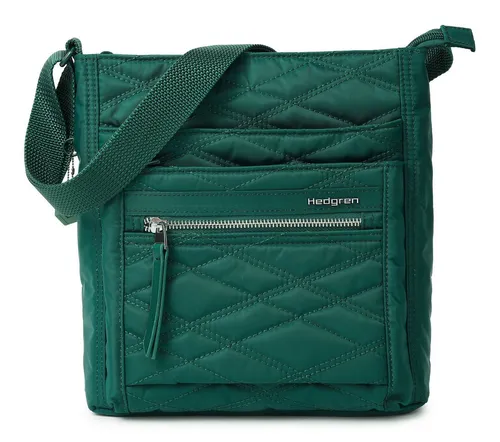 Hedgren Umhängetasche Orva Crossover RFID grün - Stylische Umhängetasche in New Quilt Varsity Green, ideal für den Alltag. Mit RFID-Schutz und verstellbarem Schulterriemen für optimalen Tragekomfort.