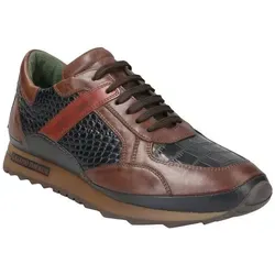 Galizio Torresi Herren Halbschuhe Braun Leder - Herren-Schnürhalbschuhe aus hochwertigem Echtleder, mit flacher Gummisohle für optimalen Tragekomfort und stilvolles Design.