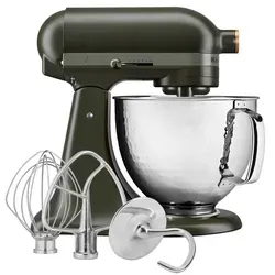 KitchenAid Artisan 5KSM180 Evergreen mit Design-Bowl Hammered Metal