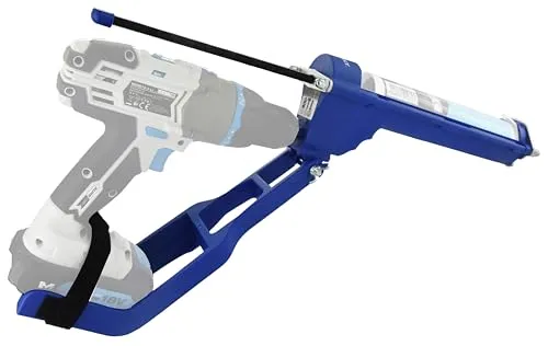 TIVOLY Kartuschenpistole T-Gun F300 - Anpassbar für Bohrmaschine und Schrauber - Akkuschrauber - Die T-Gun F300 erleichtert das Auftragen von Dichtungen und Klebungen mit einer konstanten Schubkraft von 300 kg für müheloses Arbeiten.