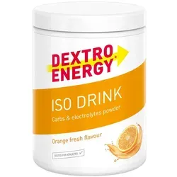 Dextro Energy Sports Nutr. isotonischer Drink Orange - Sportnahrung mit erfrischendem Orangengeschmack, ideal zur schnellen Hydration und Energiebereitstellung während des Trainings.
